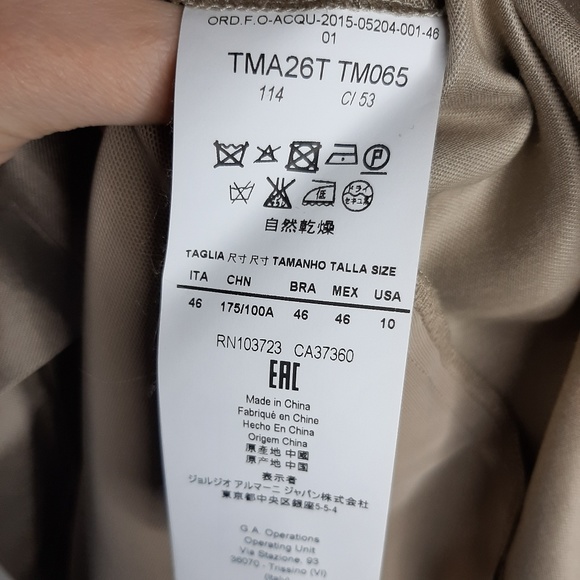 Armani Collezioni gold metallic dress size 10 - Picture 3 of 7